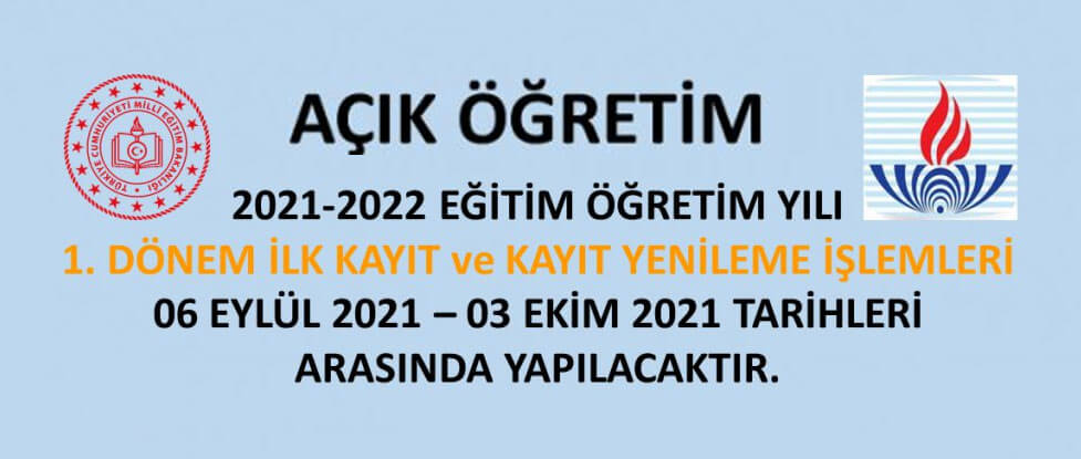 Açık öğretim ortaokul ve lise kayıtları