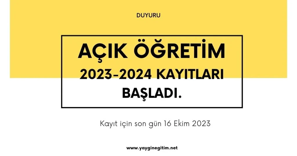 Açık öğretim